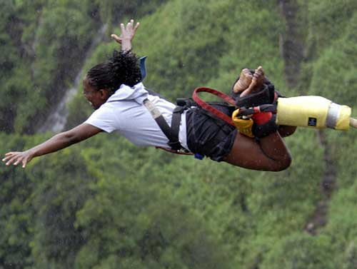 Bungee Jumping at Victoria Falls